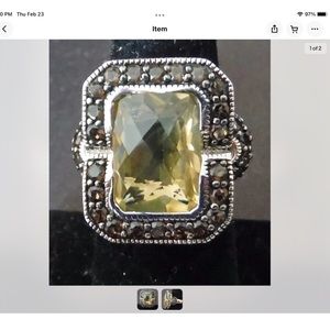 SIMA.K LEMON QUARTZ AND SMOKEY AUARTZ RING